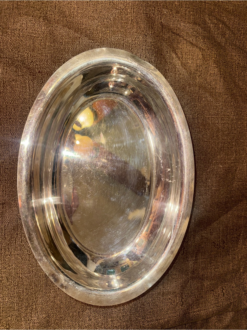 Vintage Silverplate Oval Relish Dish Serving Bowl Decorative Scroll Handles 10”